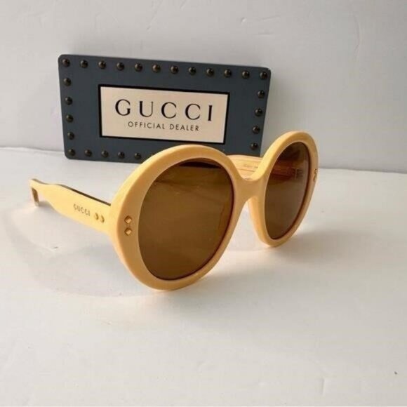 💯 - New Authentic GUCCI GG1081S 004 Round Sunglasses - Picture 9 of 12